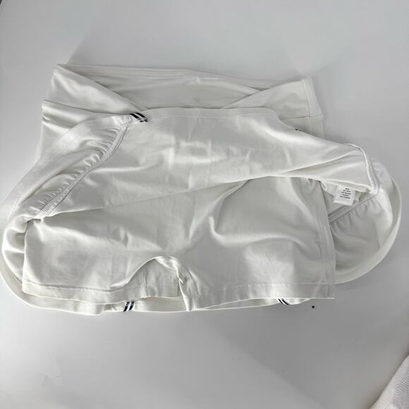 L’Oeuf Poché Baseline Tennis Top and Skort Matching Set White with Navy Trim Sm - Picture 13 of 15